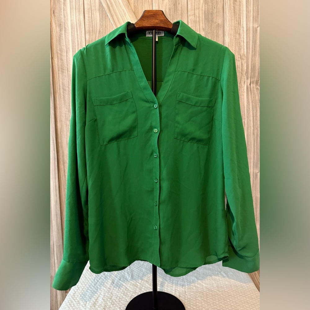 Express Green Portofino Shirt - Size Small